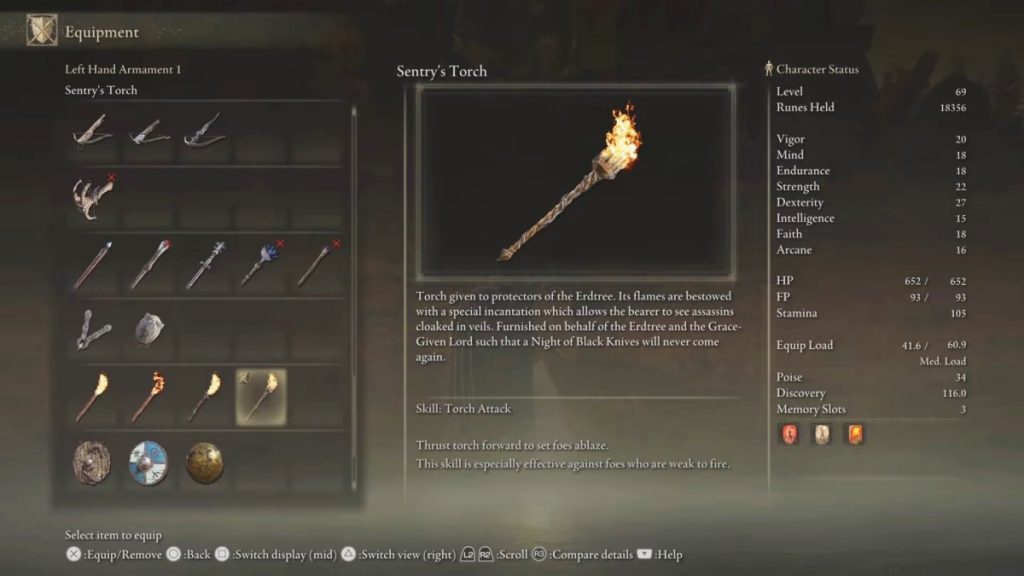 Sentry Sword description 