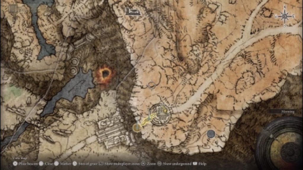 Map to get Lux Ruins in Elden Ring