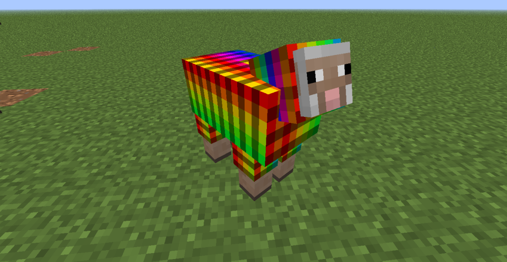 Rainbow Sheep In Minecraft