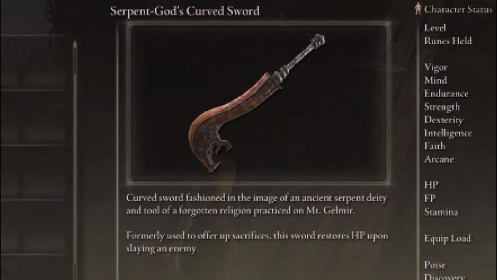 Serpent God's Curved Sword